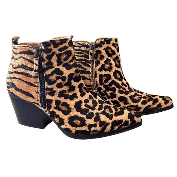 Franco Fortini Shoes - Franco Fortini Women’s Boots Olivianna Leopard/Zebra #331622 Ankle EUC Size-6.5